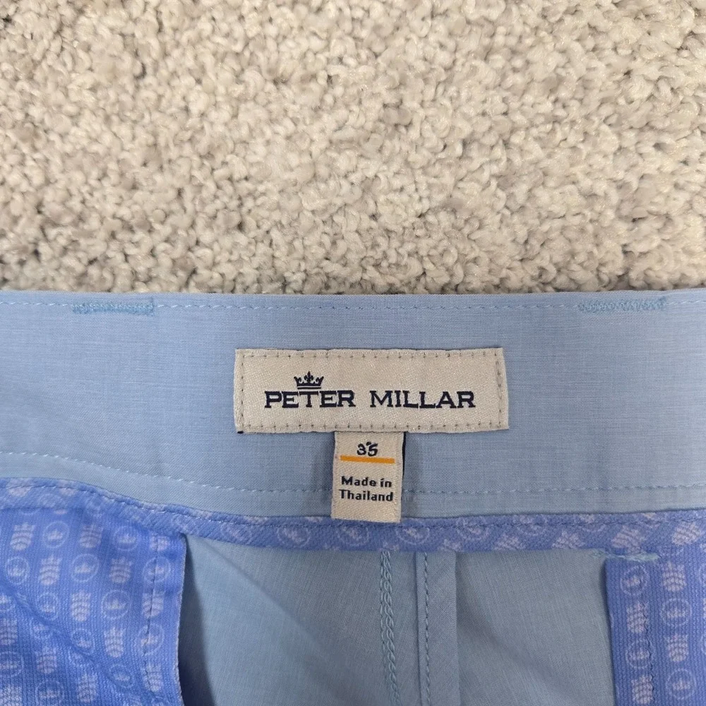 Peter Millar Shackelford Performance crown sport Shorts Mens 35 Blue Golf